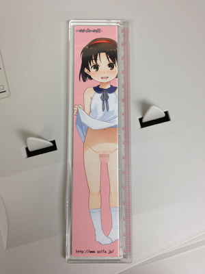 定規の裏面