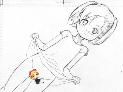 薄着少女ラフ